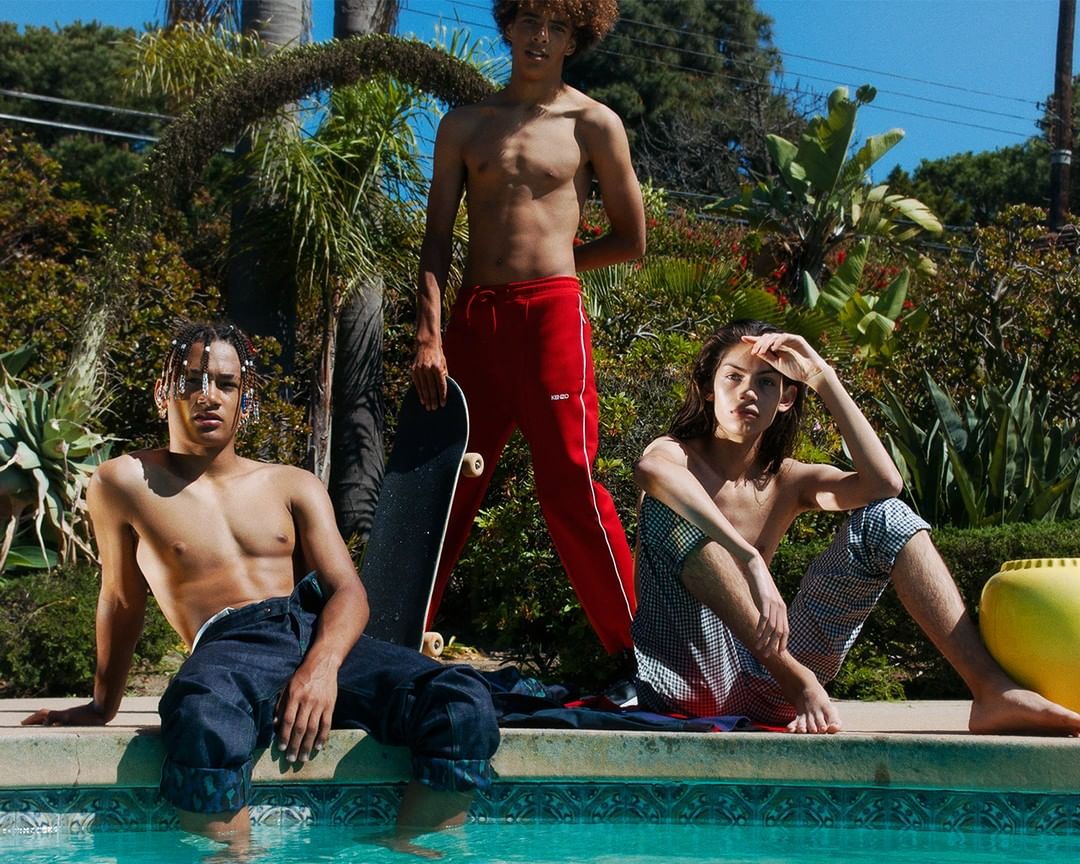 @KENZO: Loitering by the pool with our clique is how we do in LA ...