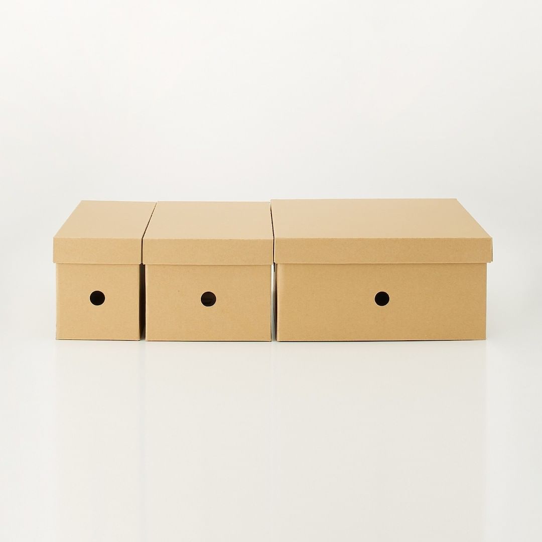 Muji無印良品 新商品 ダンボール ファイルボックス 収納ボックス 幅10センチ 15センチ 25センチのファイルボックスは それぞれ別売りのフタをつければ Ciao Nihon