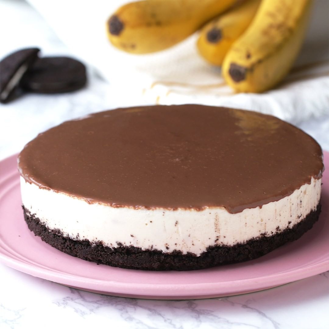 Tastyjapan 生チョコバナナチーズケーキ しっとり濃厚 Chocolate Ganache Banana Cheesecake ㅤㅤㅤㅤㅤㅤㅤㅤㅤㅤㅤㅤㅤ 作ったら Ciao Nihon