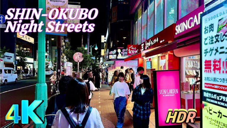 【4K HDR】Shin-Okubo Walk - Tokyo’s Korean Town, Japan (新大久保 • 東京) 🦋